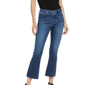 NWD Frame Le Crop Mini Boot Jeans Lupine Blue Wash Size 29 Raw Hem